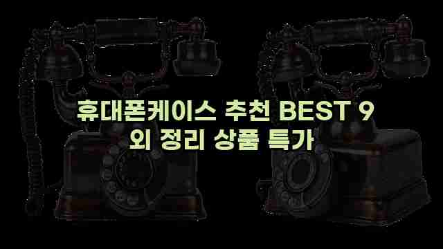  휴대폰케이스 추천 BEST 9 외 정리 상품 특가