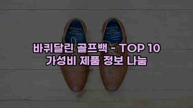 바퀴달린 골프백 - TOP 10 가성비 제품 정보 나눔