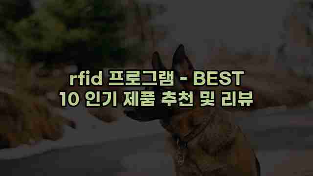 rfid 프로그램 - BEST 10 인기 제품 추천 및 리뷰