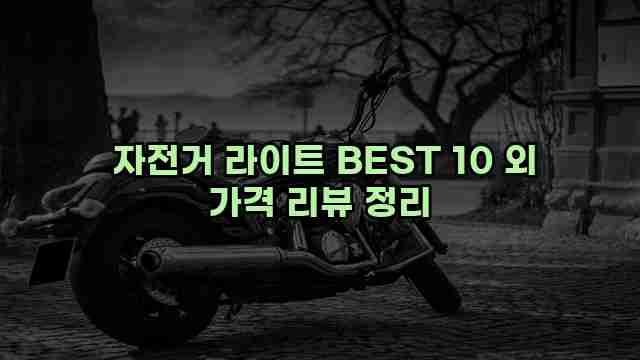  자전거 라이트 BEST 10 외 가격 리뷰 정리