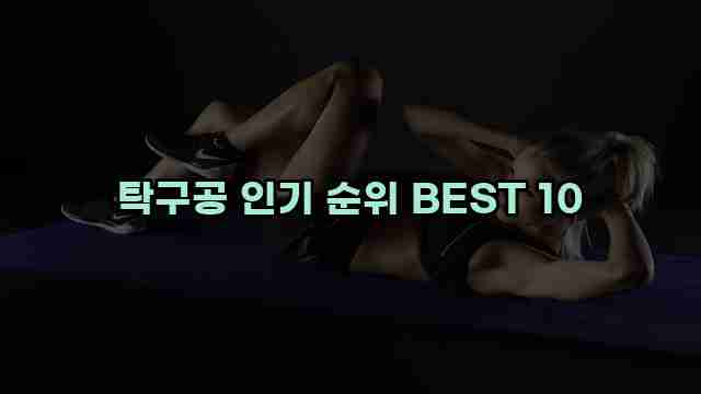 탁구공 인기 순위 BEST 10