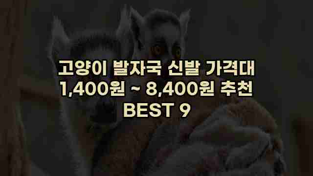 고양이 발자국 신발 가격대 1,400원 ~ 8,400원 추천 BEST 9