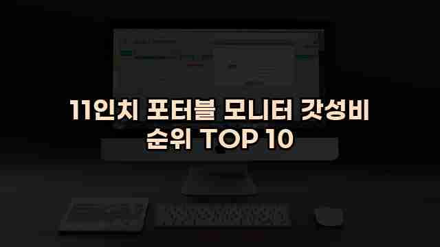 11인치 포터블 모니터 갓성비 순위 TOP 10