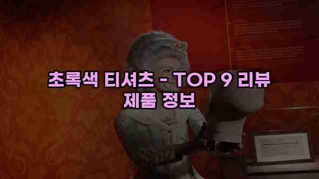 초록색 티셔츠 - TOP 9 리뷰 제품 정보