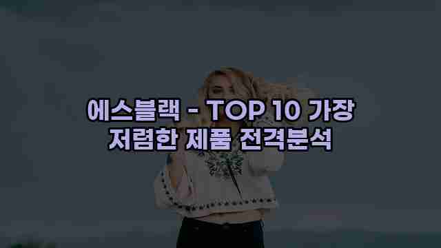 에스블랙 - TOP 10 가장 저렴한 제품 전격분석