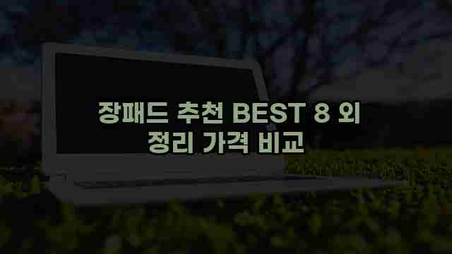  장패드 추천 BEST 8 외 정리 가격 비교