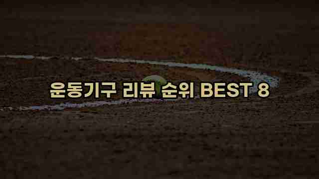 운동기구 리뷰 순위 BEST 8