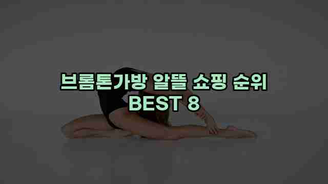 브롬톤가방 알뜰 쇼핑 순위 BEST 8