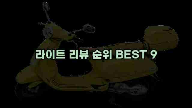 라이트 리뷰 순위 BEST 9