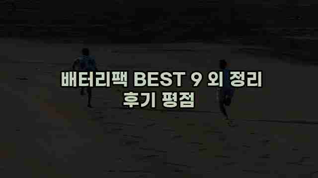  배터리팩 BEST 9 외 정리 후기 평점