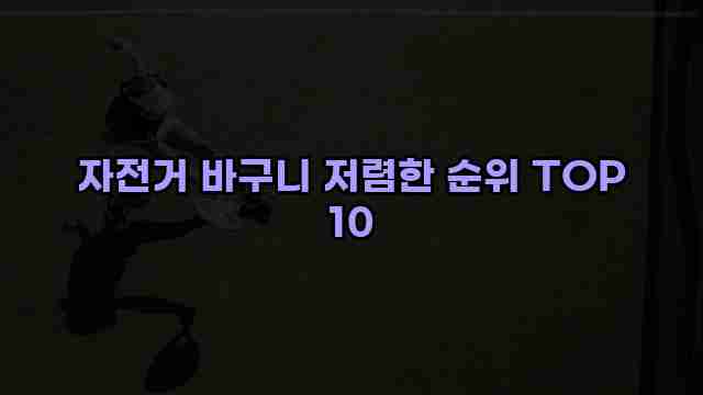 자전거 바구니 저렴한 순위 TOP 10