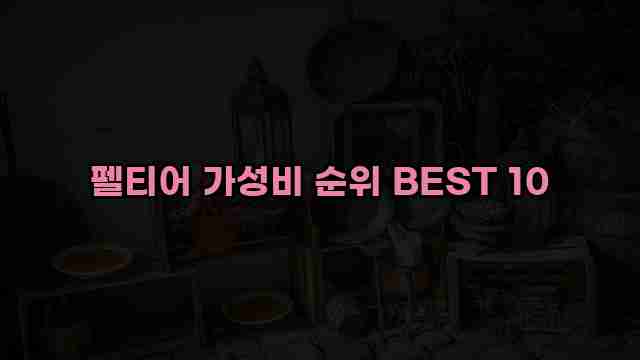 펠티어 가성비 순위 BEST 10