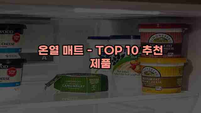 온열 매트 - TOP 10 추천 제품 