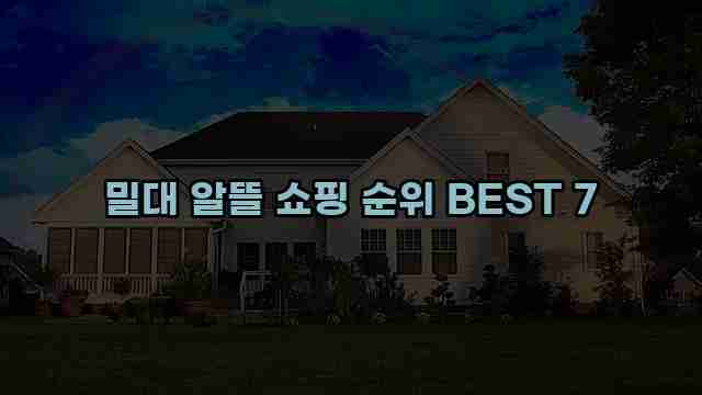 밀대 알뜰 쇼핑 순위 BEST 7