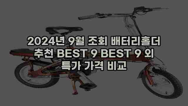 2024년 9월 조회 배터리홀더 추천 BEST 9 BEST 9 외 특가 가격 비교