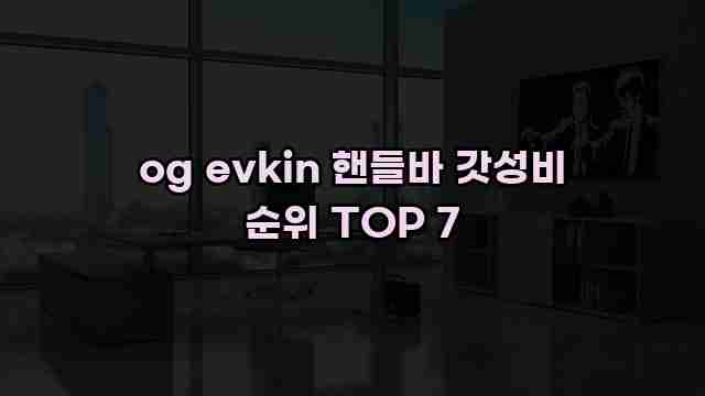 og evkin 핸들바 갓성비 순위 TOP 7