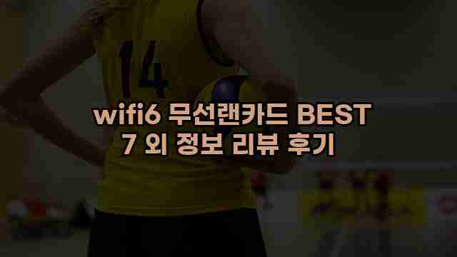  wifi6 무선랜카드 BEST 7 외 정보 리뷰 후기