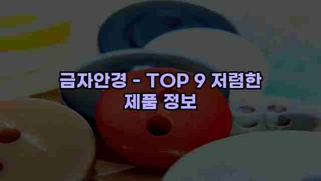 금자안경 - TOP 9 저렴한 제품 정보