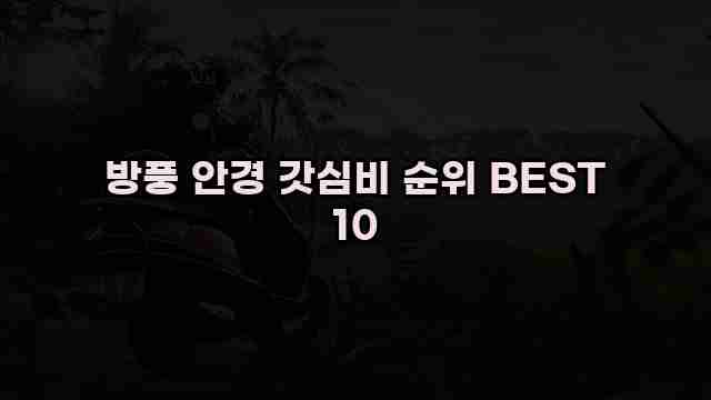 방풍 안경 갓심비 순위 BEST 10