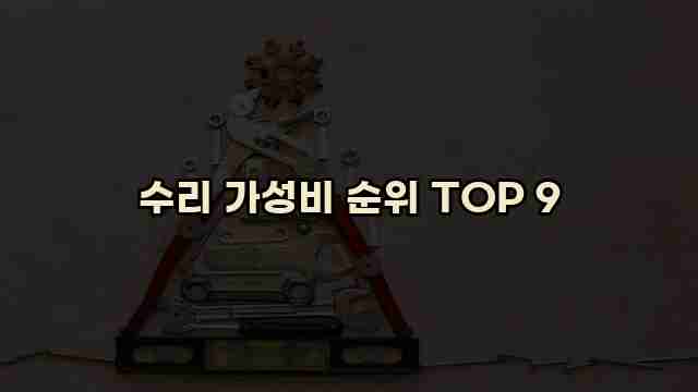 수리 가성비 순위 TOP 9