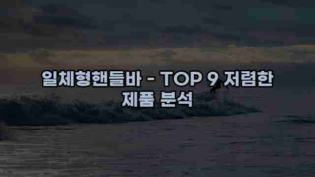 일체형핸들바 - TOP 9 저렴한 제품 분석