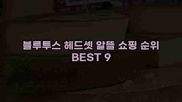 블루투스 헤드셋 알뜰 쇼핑 순위 BEST 9