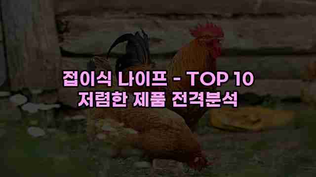 접이식 나이프 - TOP 10 저렴한 제품 전격분석