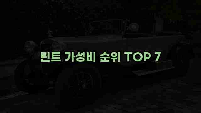 틴트 가성비 순위 TOP 7