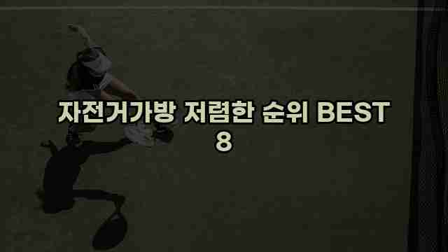 자전거가방 저렴한 순위 BEST 8