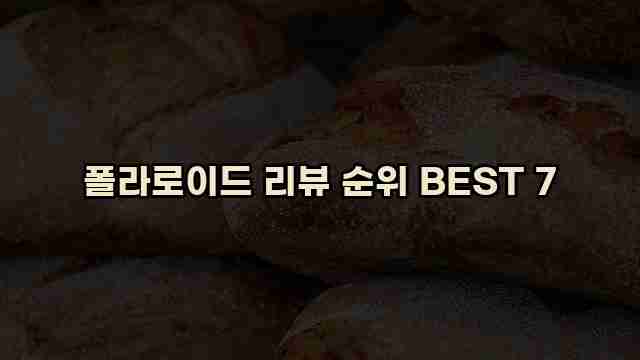 폴라로이드 리뷰 순위 BEST 7