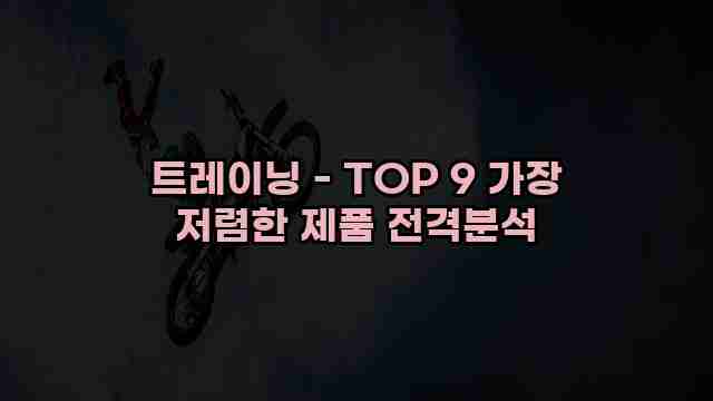 트레이닝 - TOP 9 가장 저렴한 제품 전격분석