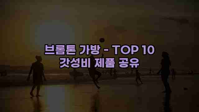 브롬톤 가방 - TOP 10 갓성비 제품 공유