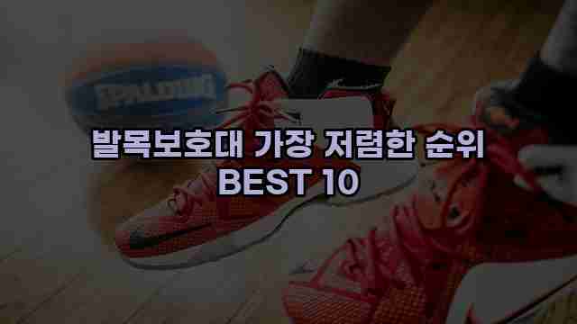 발목보호대 가장 저렴한 순위 BEST 10