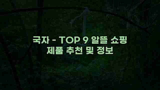 국자 - TOP 9 알뜰 쇼핑 제품 추천 및 정보