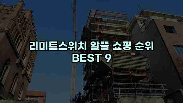 리미트스위치 알뜰 쇼핑 순위 BEST 9