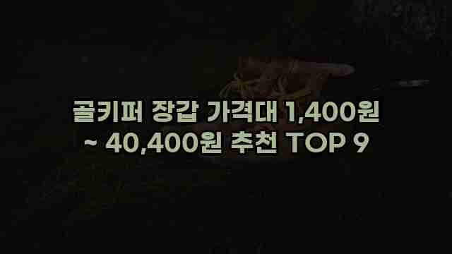 골키퍼 장갑 가격대 1,400원 ~ 40,400원 추천 TOP 9