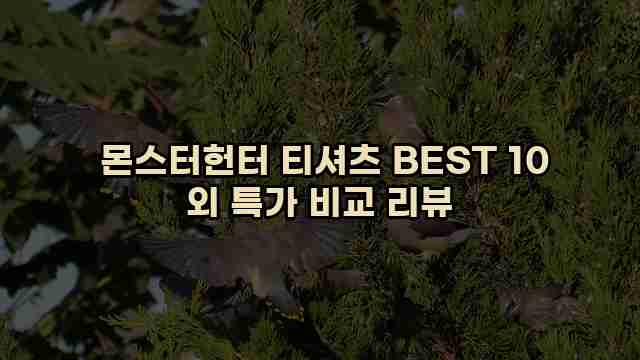  몬스터헌터 티셔츠 BEST 10 외 특가 비교 리뷰