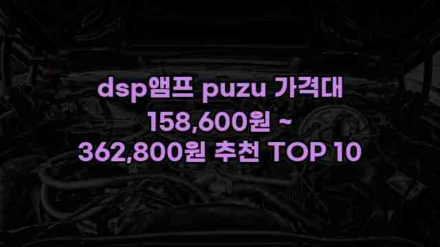 dsp앰프 puzu 가격대 158,600원 ~ 362,800원 추천 TOP 10