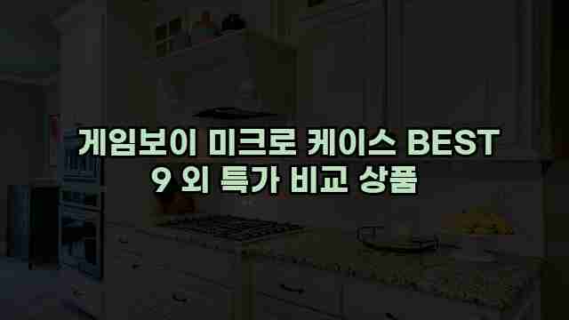  게임보이 미크로 케이스 BEST 9 외 특가 비교 상품