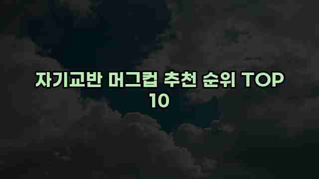 자기교반 머그컵 추천 순위 TOP 10