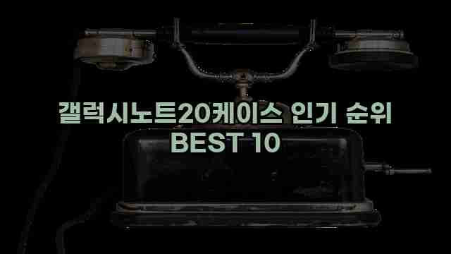 갤럭시노트20케이스 인기 순위 BEST 10