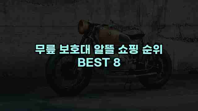 무릎 보호대 알뜰 쇼핑 순위 BEST 8