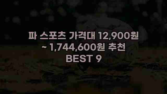 파 스포츠 가격대 12,900원 ~ 1,744,600원 추천 BEST 9