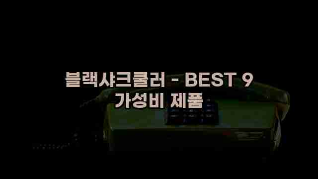 블랙샤크쿨러 - BEST 9 가성비 제품 