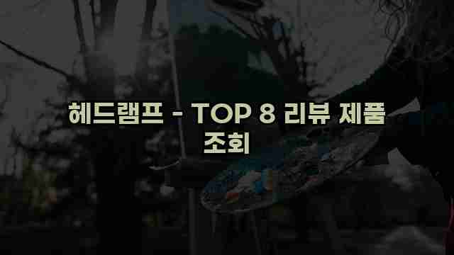 헤드램프 - TOP 8 리뷰 제품 조회