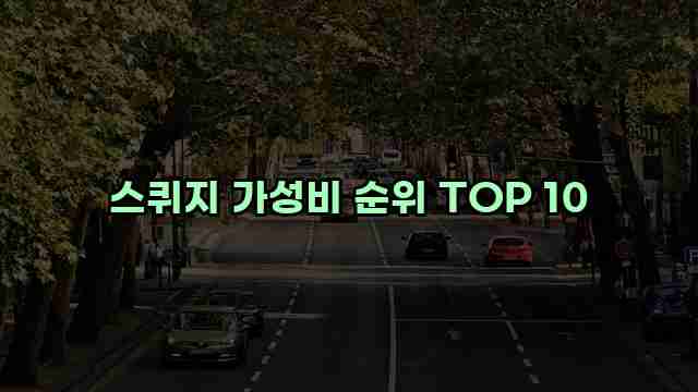 스퀴지 가성비 순위 TOP 10