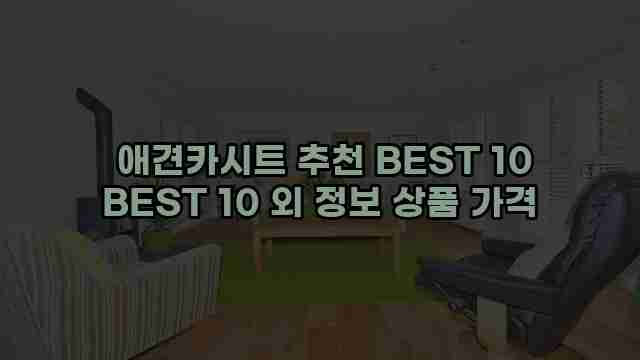  애견카시트 추천 BEST 10 BEST 10 외 정보 상품 가격