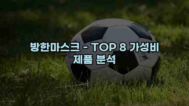 방한마스크 - TOP 8 가성비 제품 분석