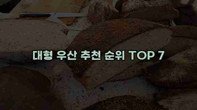 대형 우산 추천 순위 TOP 7