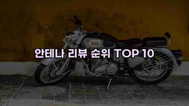 안테나 리뷰 순위 TOP 10